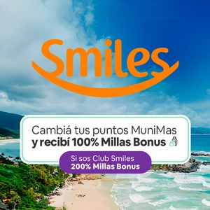 80.000 millas Smiles + 100% millas bonus