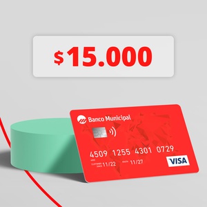Crédito de $15.000 en tu tarjeta Visa de Banco Municipal