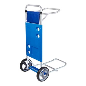 Carrito de aluminio para playa, mesa plegable y porta sillas