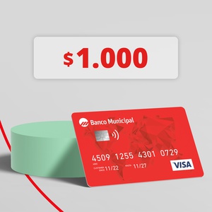 Crédito de $1.000 en tu tarjeta Visa de Banco Municipal
